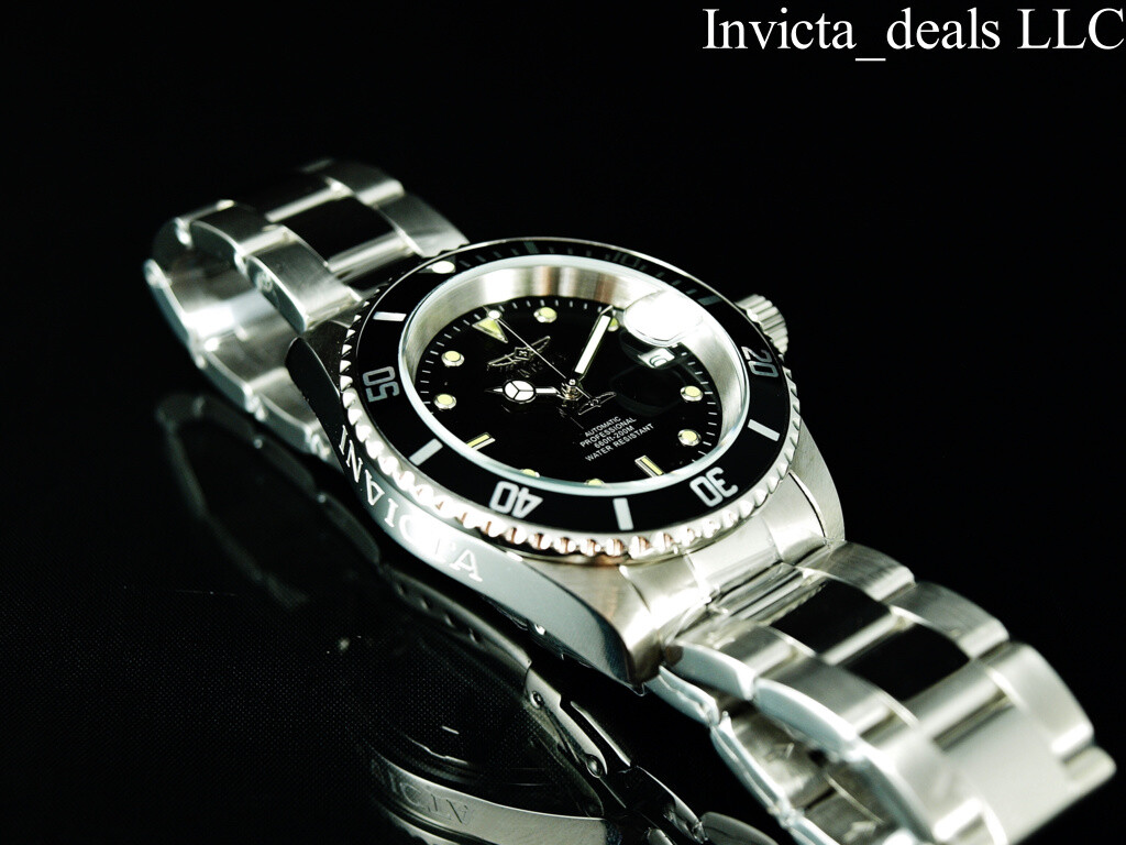 Invicta Men’s 40mm Pro Diver AUTOMATIC NH35A BLACK DIAL Silver Watch