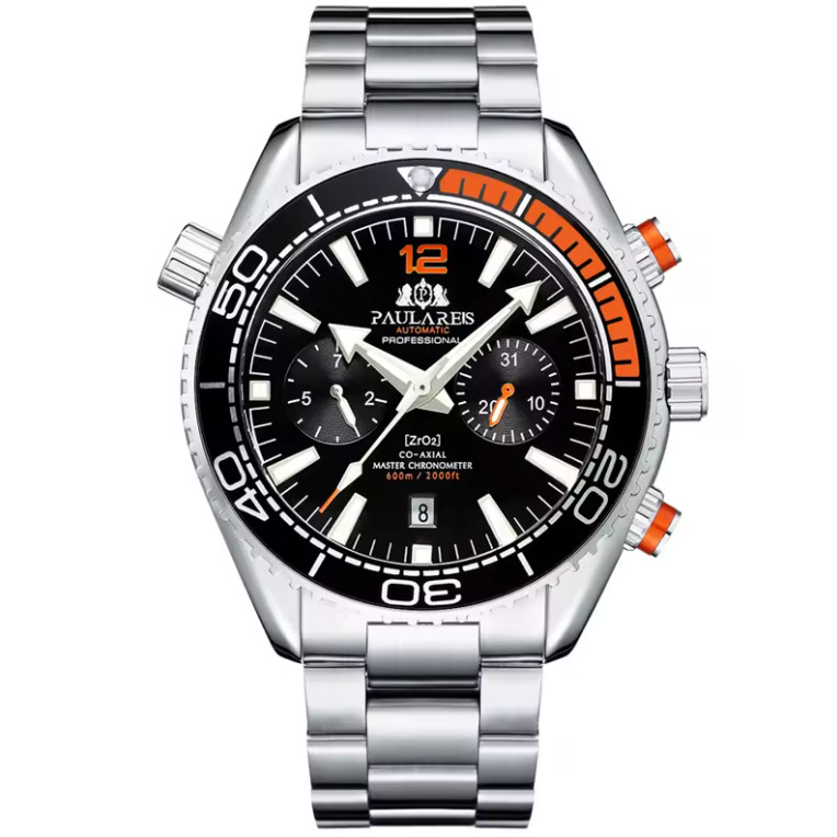 PAULAREIS Luxury Automatic Watch Men Stainless Steel Watch For Men