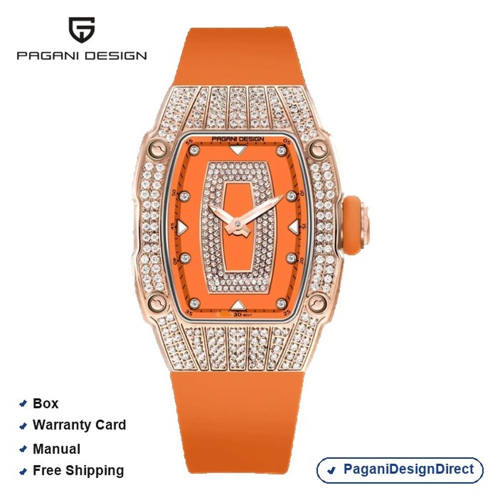 Pagani Design PD-YS013 Gold orange Silicone Automatic Women’s Watch