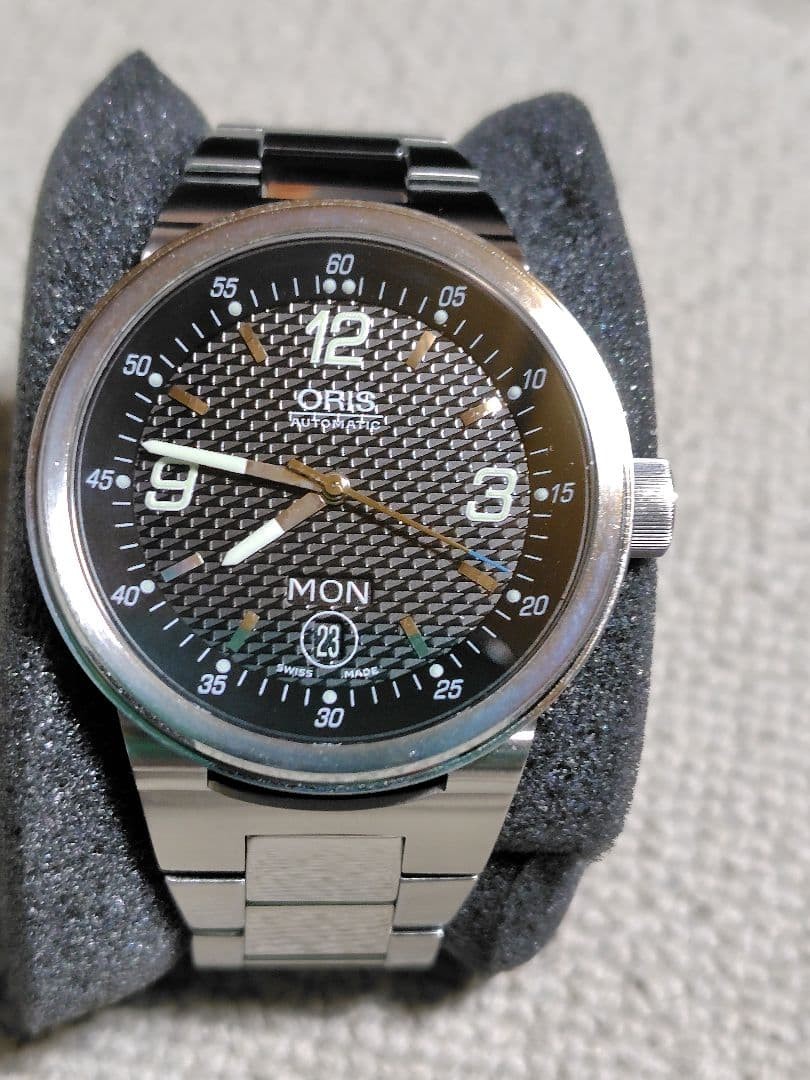 Oris Williams 7560 Automatic Day Date Black Dial Stainless Steel Working