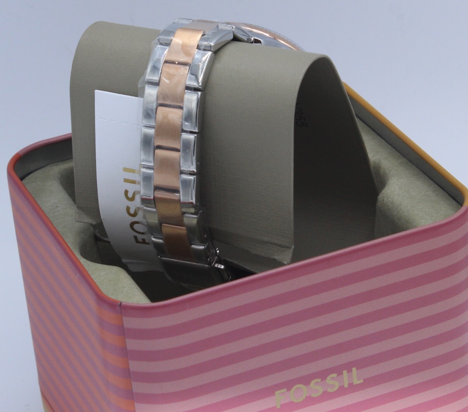 NEW AUTHENTIC FOSSIL RYE MULTIFUNCTION SILVER ROSE GOLD WOMEN’S BQ3761 WATCH