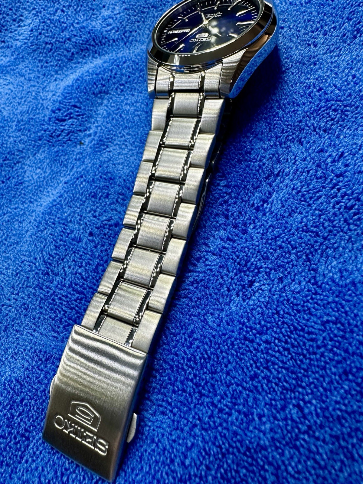 Seiko SNKL43 and SNKL41 Bundle, Blue And Silver Dial Watches