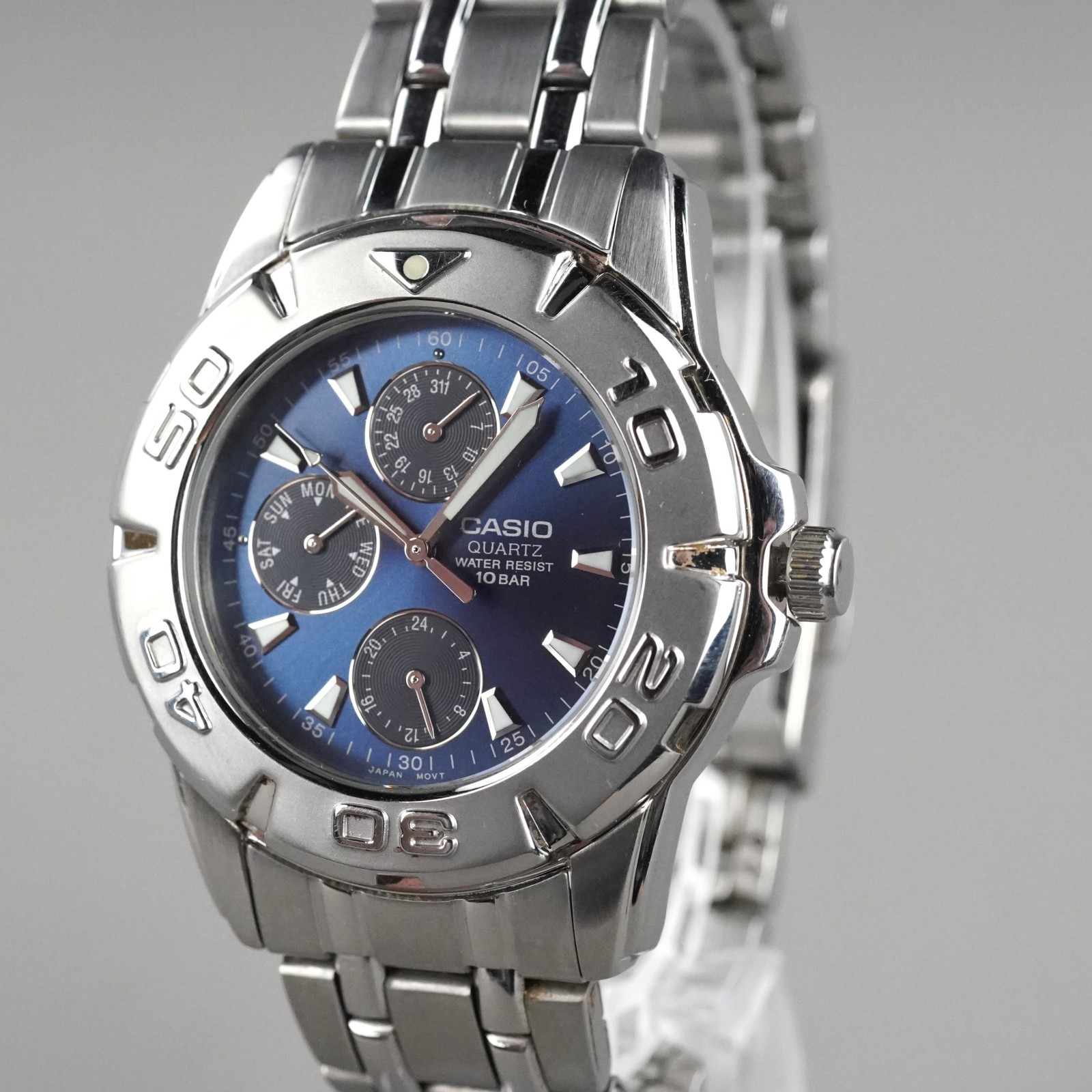 CASIO Vintage Chronograph Diver MTD-1047 Men’s 42mm Watch New Battery
