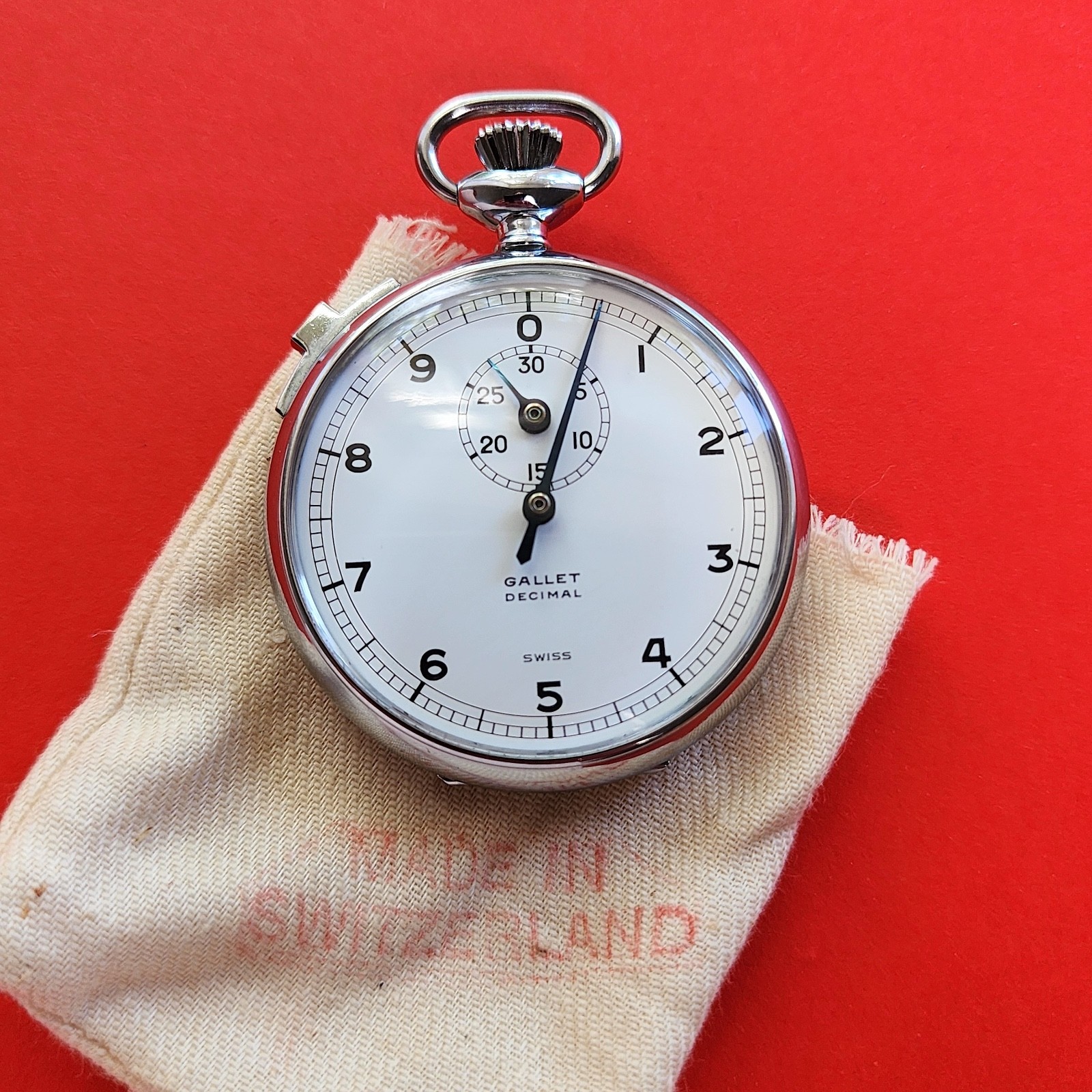 Gallet Decimal Timer Stop Watch Timer Swiss Chronograph Stopwatch For Repair