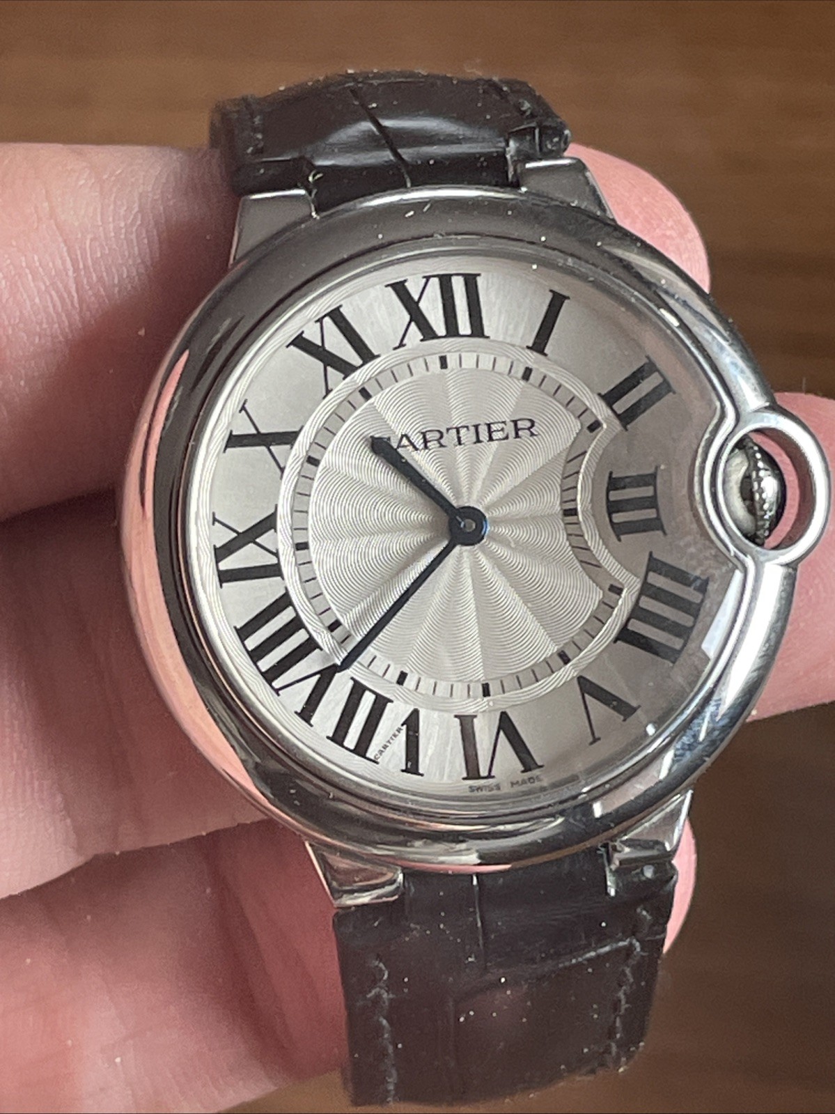 Cartier Ballon Bleu 3005 Silver Stainless Steel 36 mm Watch