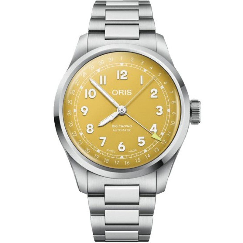 Oris Big Crown Pointer Date 40mm yellow Dial Watch 01 754 7798 4069-07 8 20 06