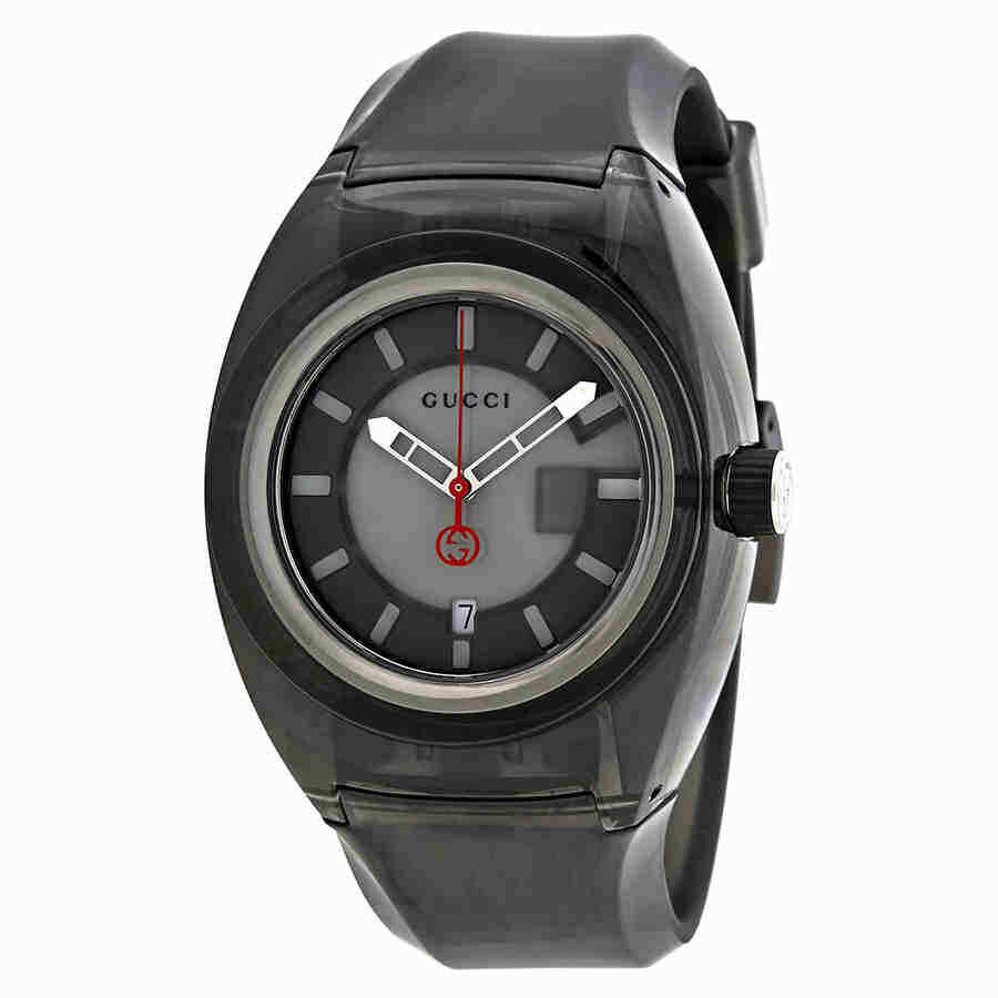 GUCCI Men Sync XXL Rubber Band Water Resistant Stainless Steel Watch