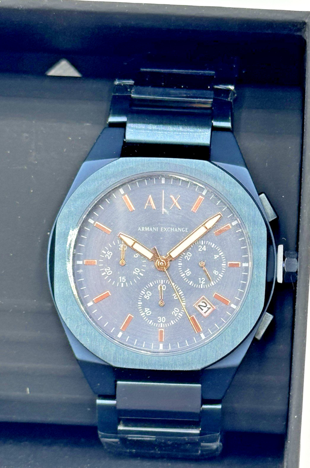 Armani Exchange Sync ChronographWatch -analog Stainless Steel Watch-blueAX4189