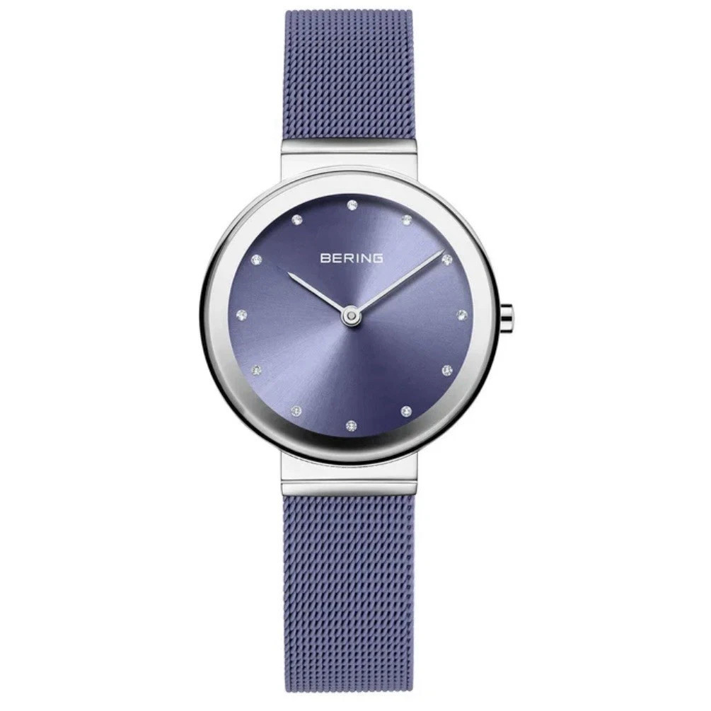 Bering Classic Stainless Steel Lavender Dial Ladies Quartz 31mm Watch 10131-909