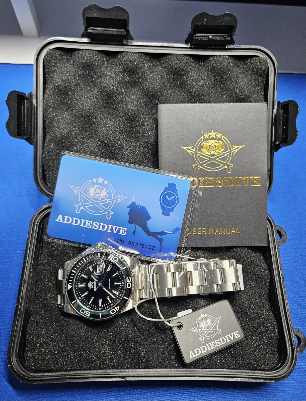 Addiesdive AD2510 Diver Quartz Watch 41mm 200m Black New 2025 With Box USA
