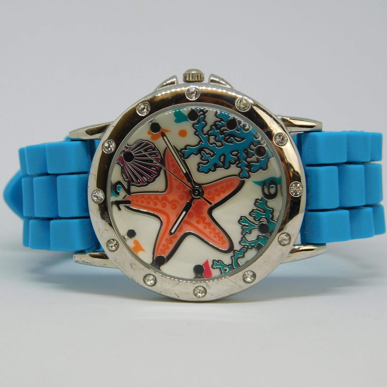 Accutime Watch Corp. Sea Theme Quartz Analog Women’s Watch New Battery