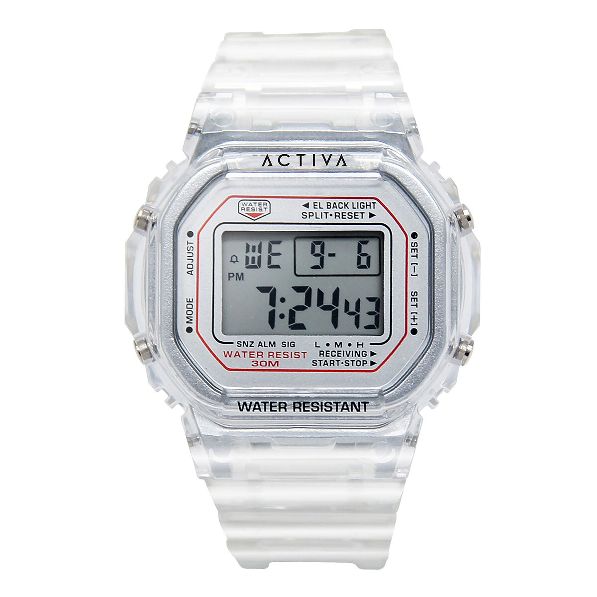 Activa Retro X Invicta Men’s Digital Watch 44.5mm Transparent