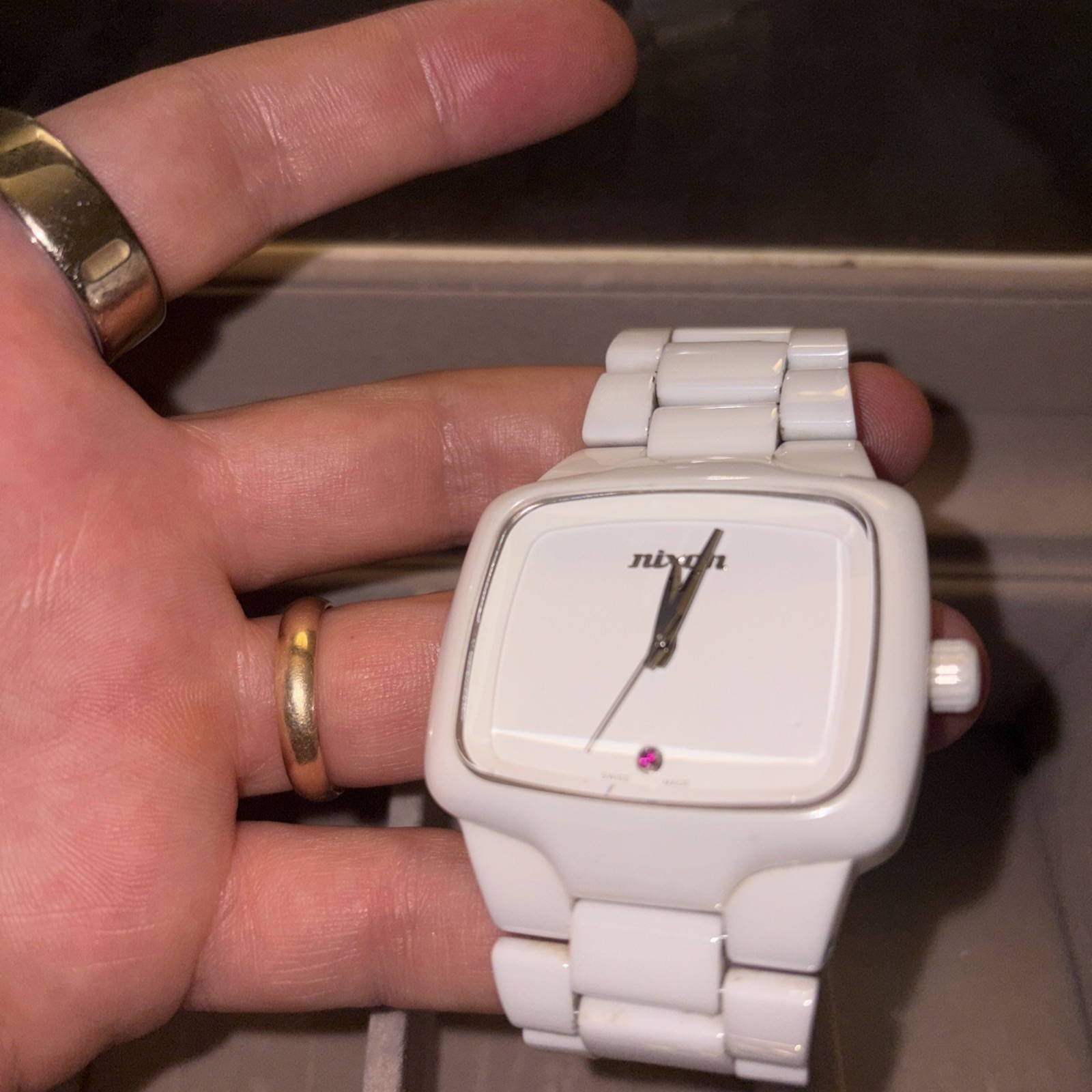 Nixon Ceramic Player Watch Automatic with Red Ruby Limited Edition Men’s Used