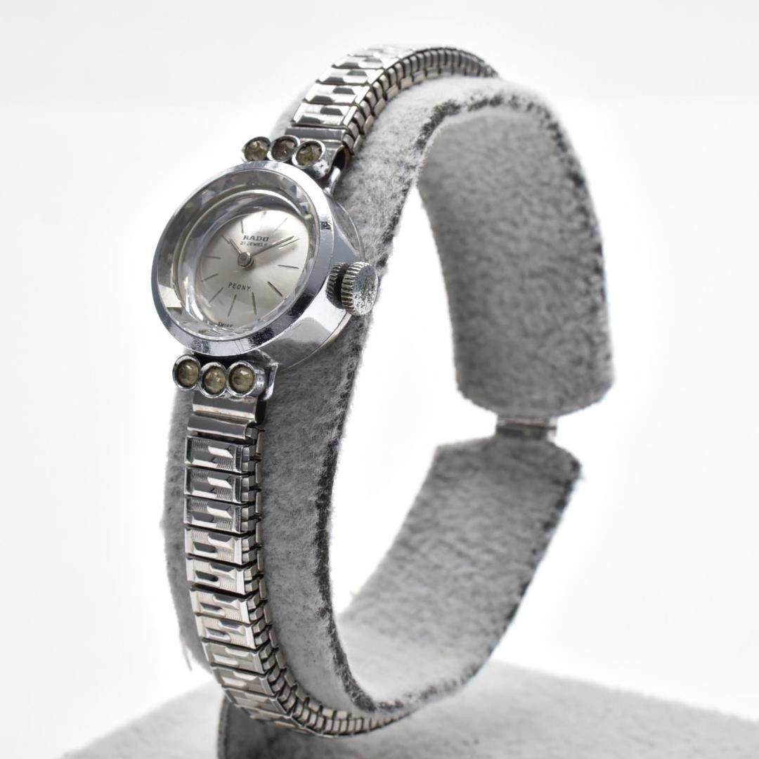 Excellent Condition RADO Ladies Watch Peony Manual Wind with Stones Cut Glass