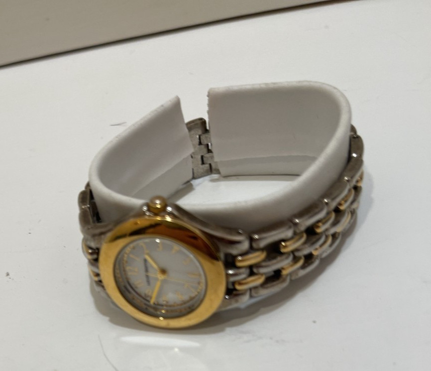 Liz Claiborne Watch Women Gold Silver Tone Bracelet Wrist Watch