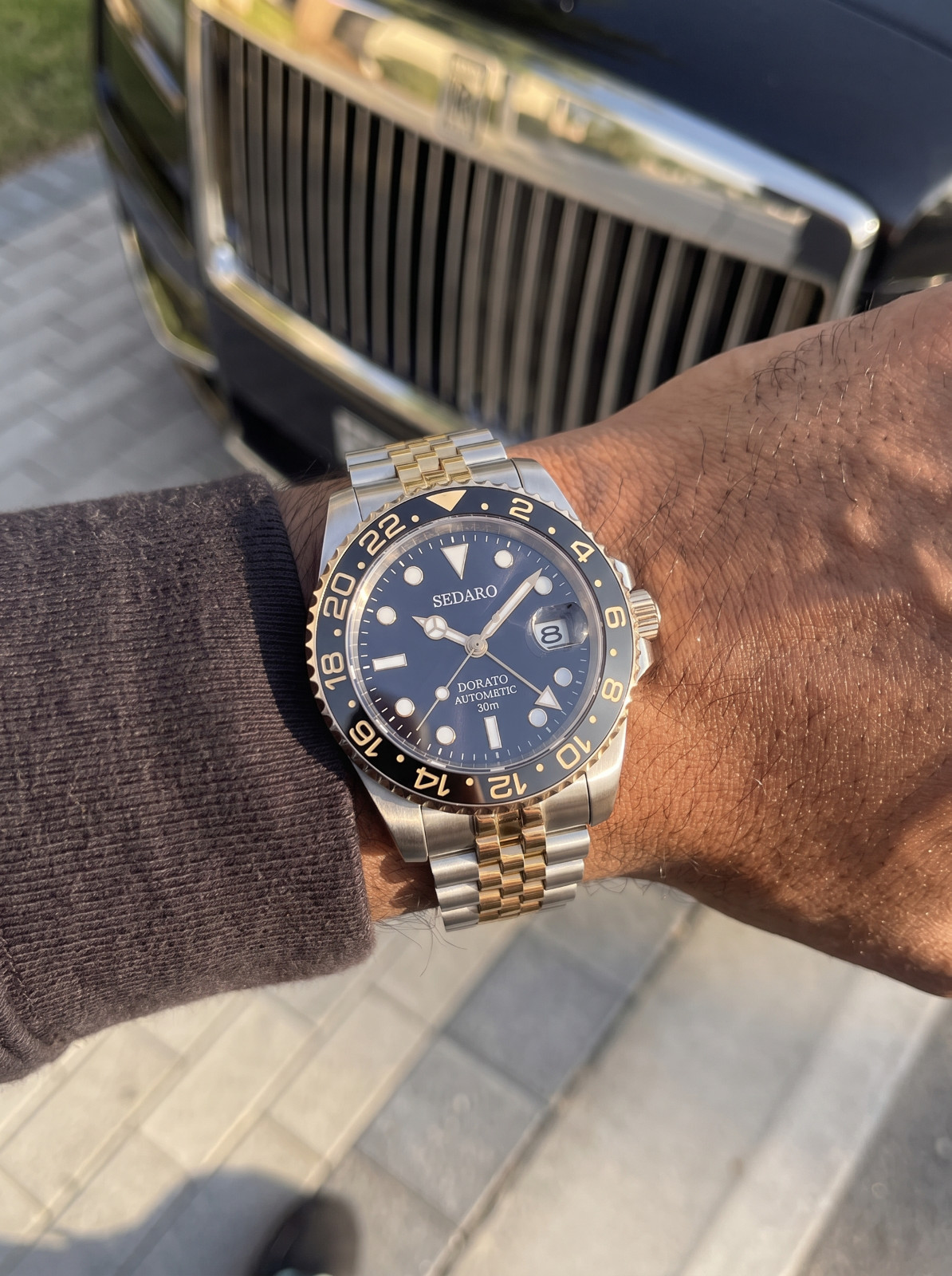 SEDARO Diver Watch NH35 Automatic Black Dial Sapphire Crystal Steel 41mm