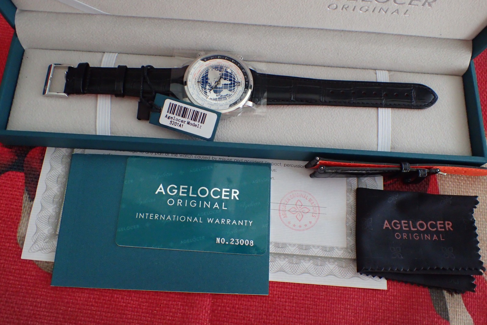 Agelocer World Time Genuine Watch Men’s Luxury Automatic Mechanical Watch