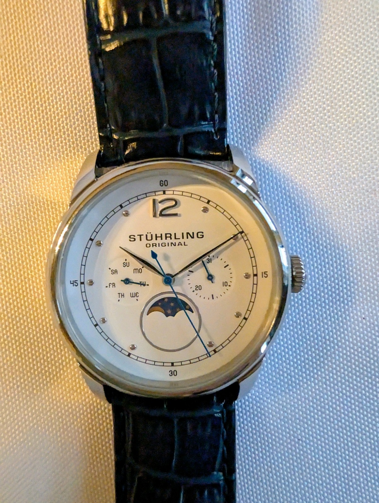 Men’s dress watch with moon phase | Stuhrling Original