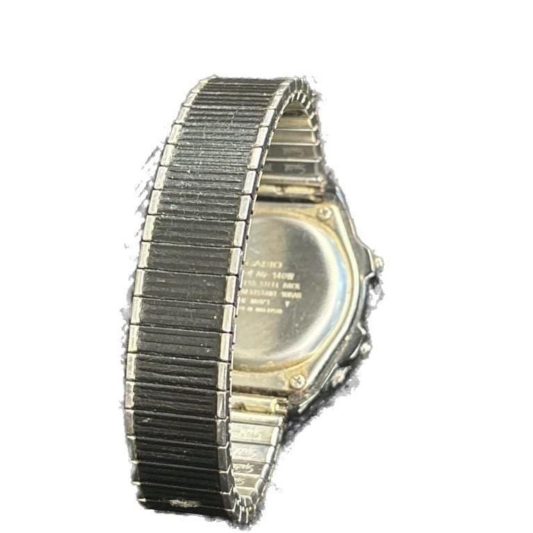 Casio Illuminator AQ-140W Dual Time Quartz Vintage Watch / no battery