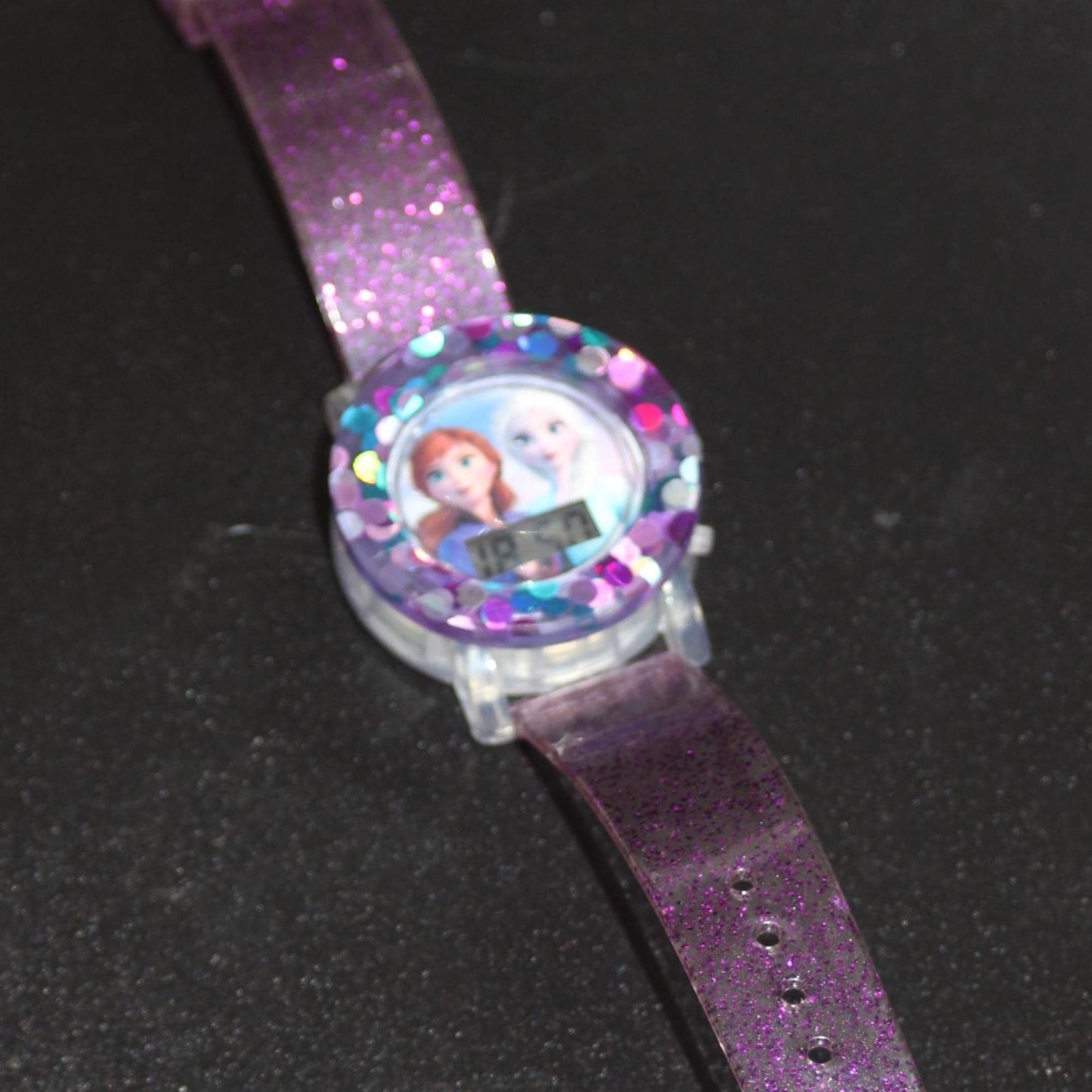 Frozen 2 Light Up Bezel Glitter Digital Watch FZN4529WM Working New Batteries