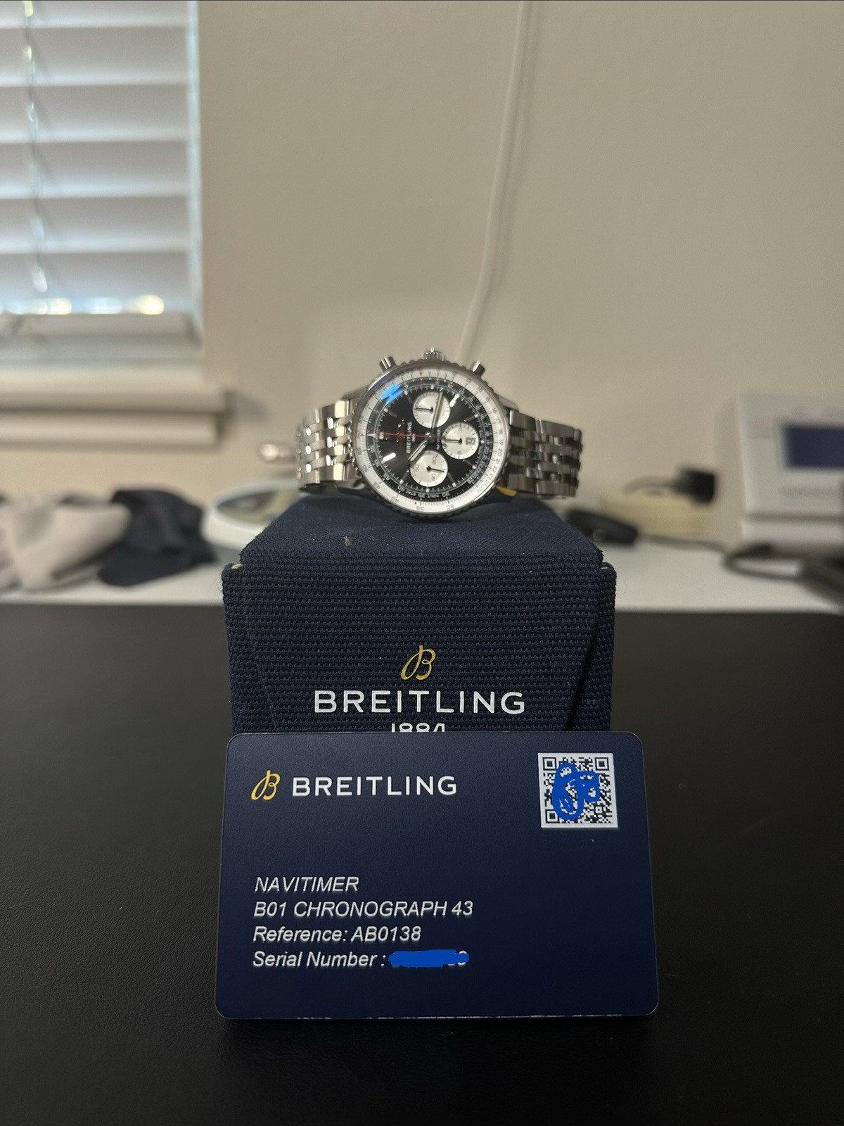 2024 Breitling Navitimer AB0138 43mm Black Dial Stainless Steel Automatic B&P