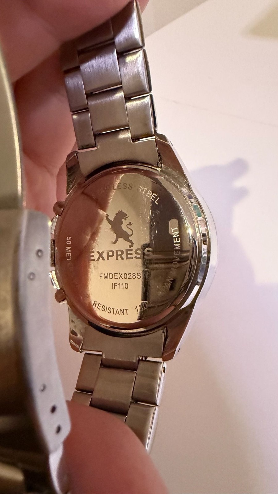 Express Men’s Chronograph Silver-Tone Stainless Steel Watch FMDEX028S