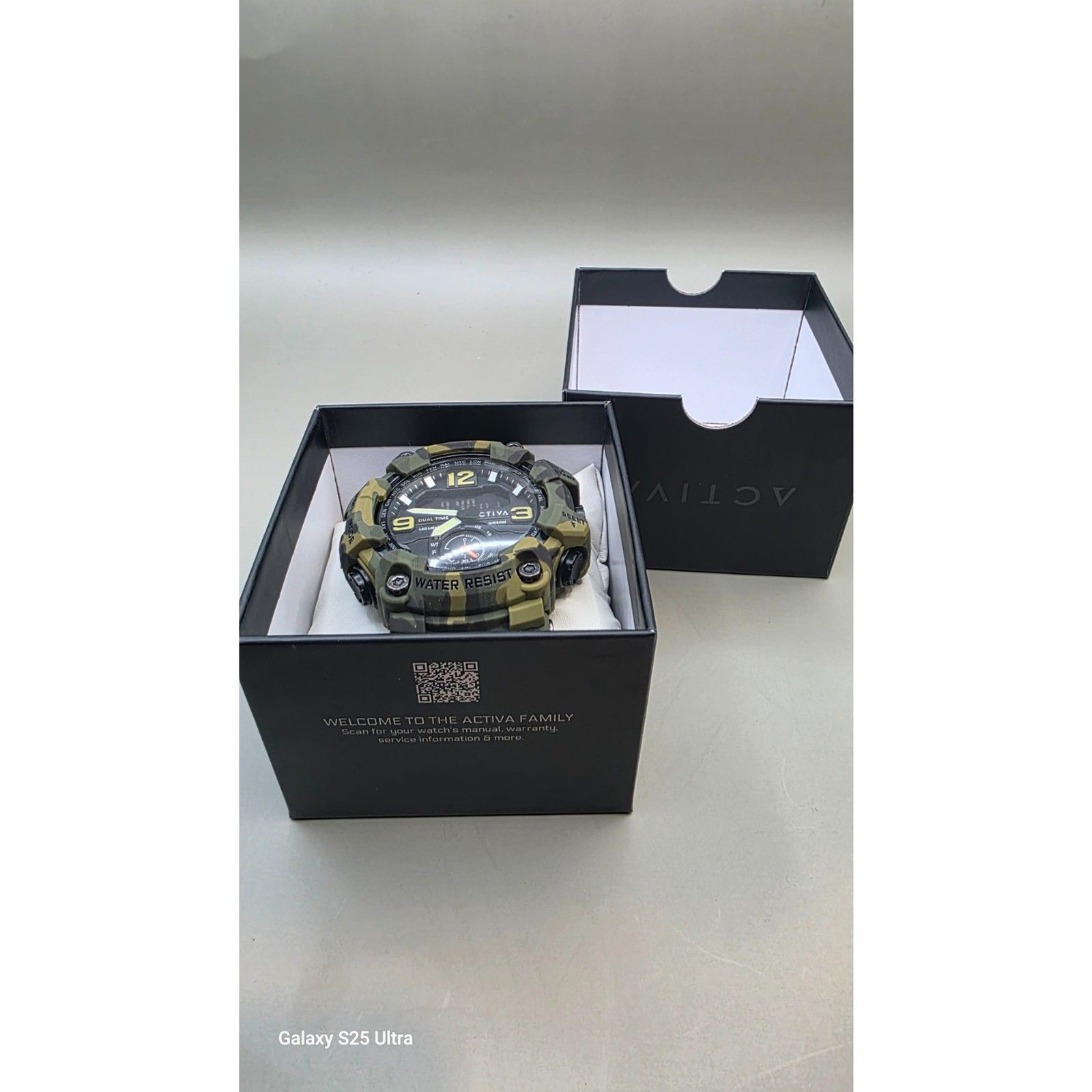Activa by Invicta Black Ops Dual Time 52mm Men’s Watch Green Camo Digital/Analog