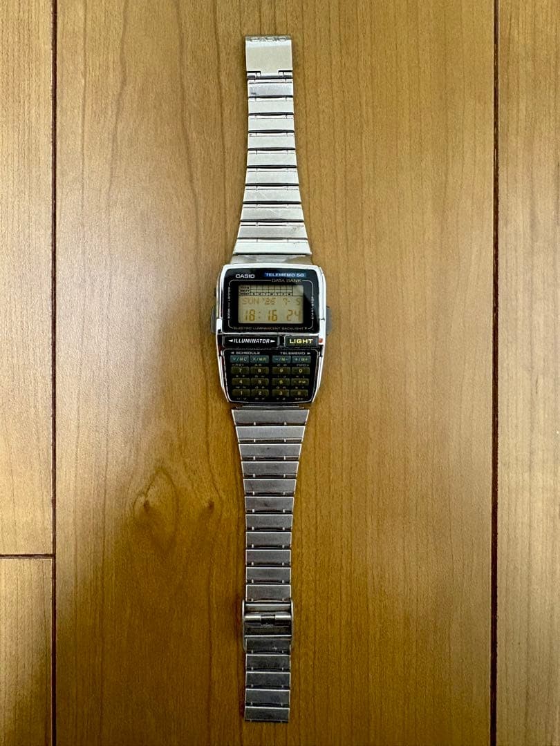Casio Data Bank DBC-630 Silver Retro Watch with Calculator Function