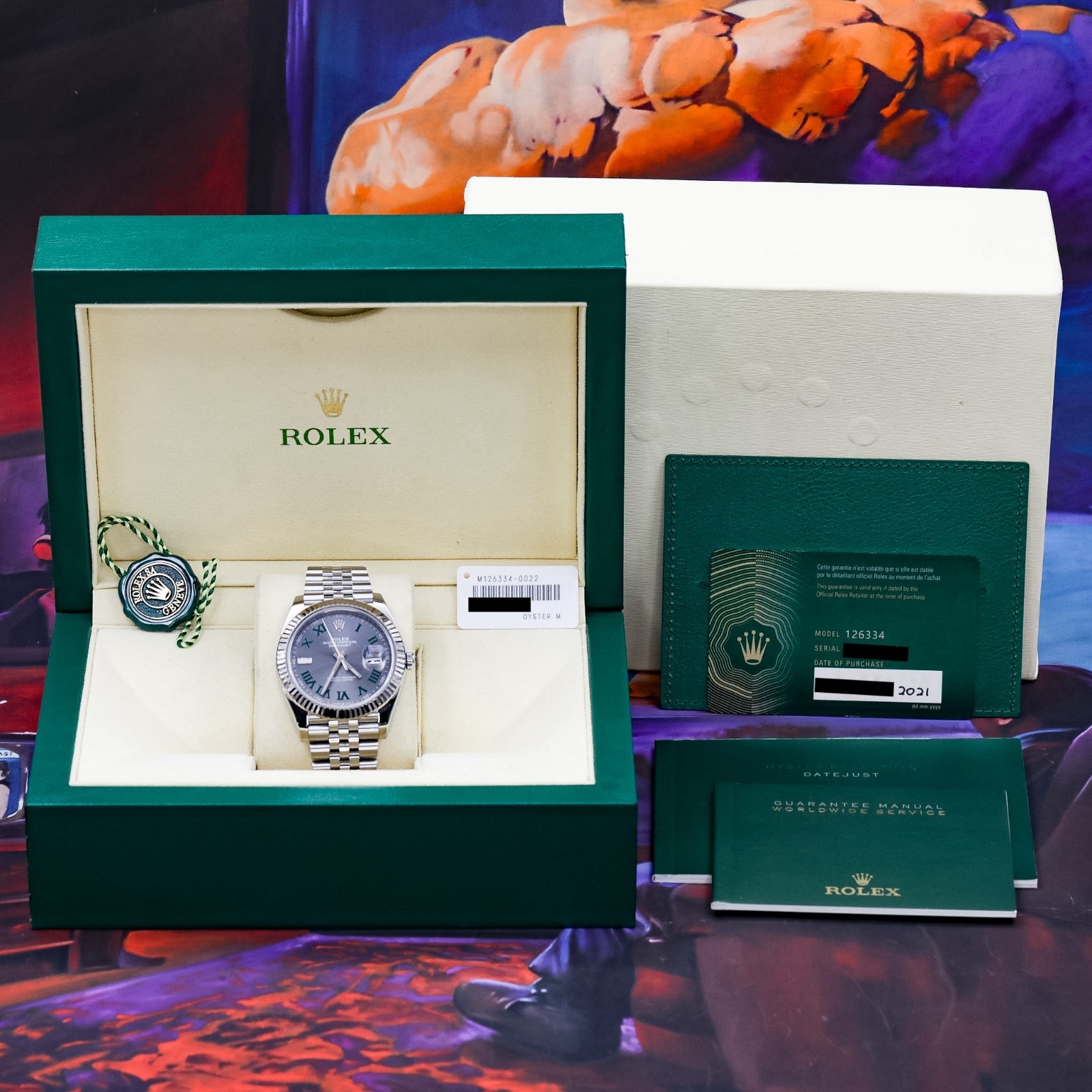 Rolex Datejust 41 “Wimbledon” Grey Dial 2021 Complete – 126334