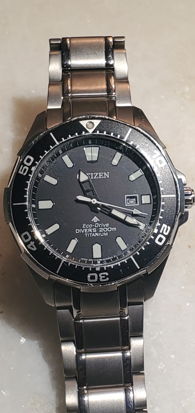 Citizen Promaster Eco-Drive Titanium Diver 200m Black Dial Date Men’s Watch