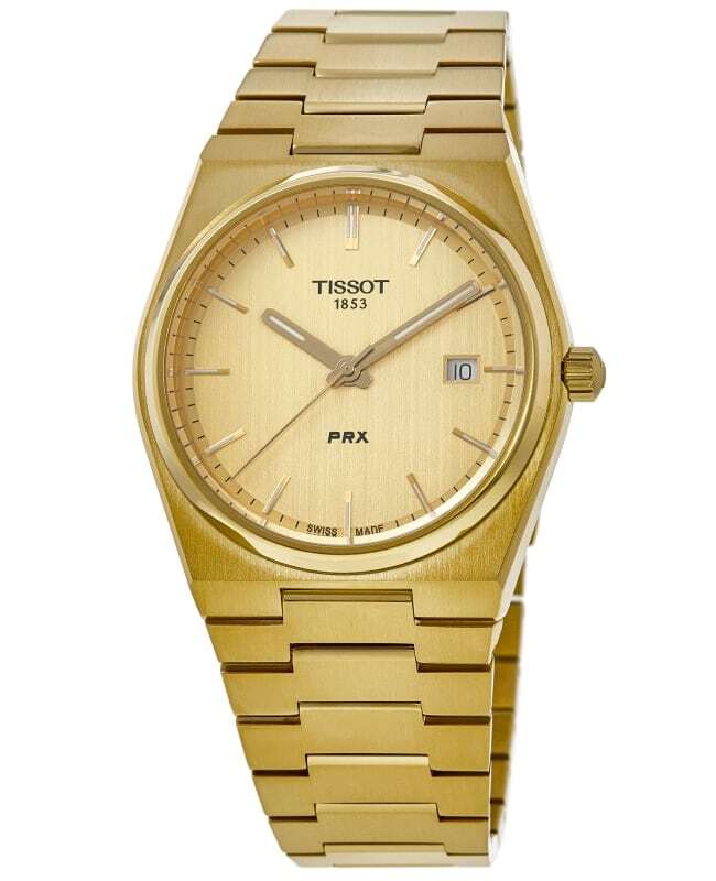 New Tissot PRX Champagne Dial Yellow Gold PVD Men’s Watch T137.410.33.021.00
