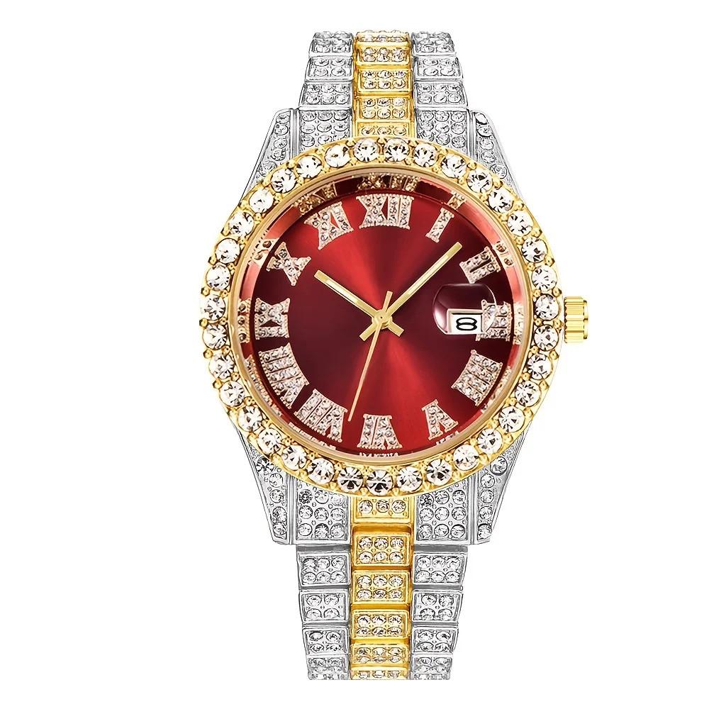 Mens Hip Hop Watch VintagInspired Retro Quartz Timepiece with Oversized
