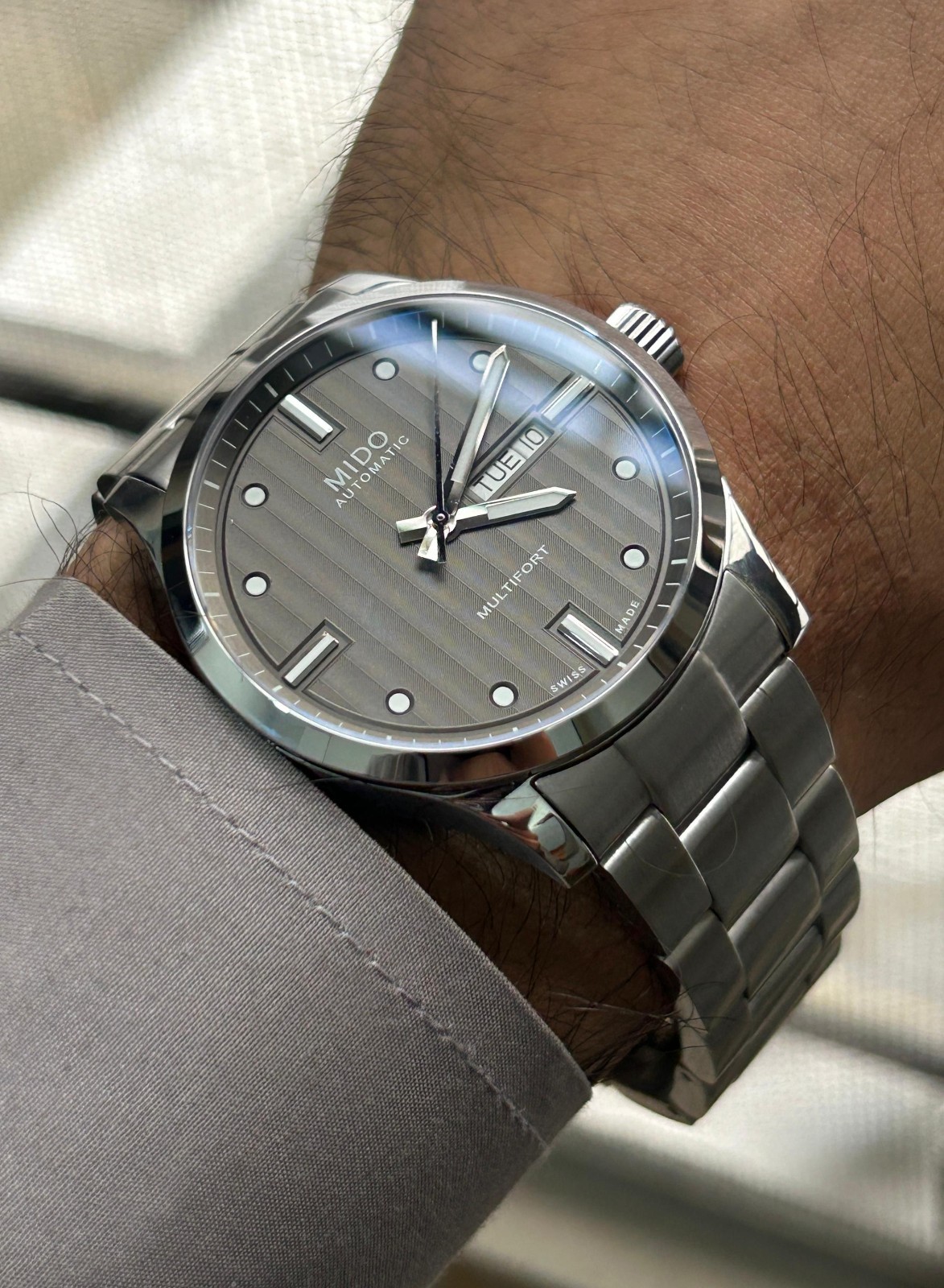 Mido Multifort Dark Gray Dial Automatic Swiss Men’s Watch, Cal-2846 ,25 Jewels