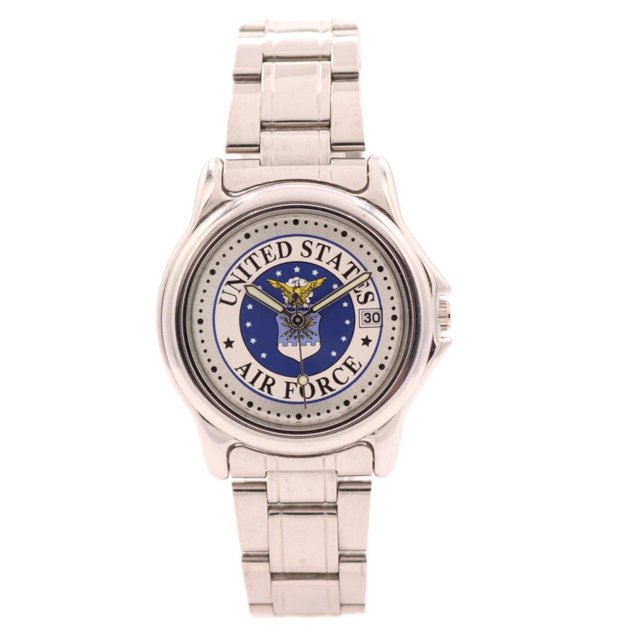 Vintage 36mm Accutime United States Air Force Date Men’s Quartz Wristwatch Japan