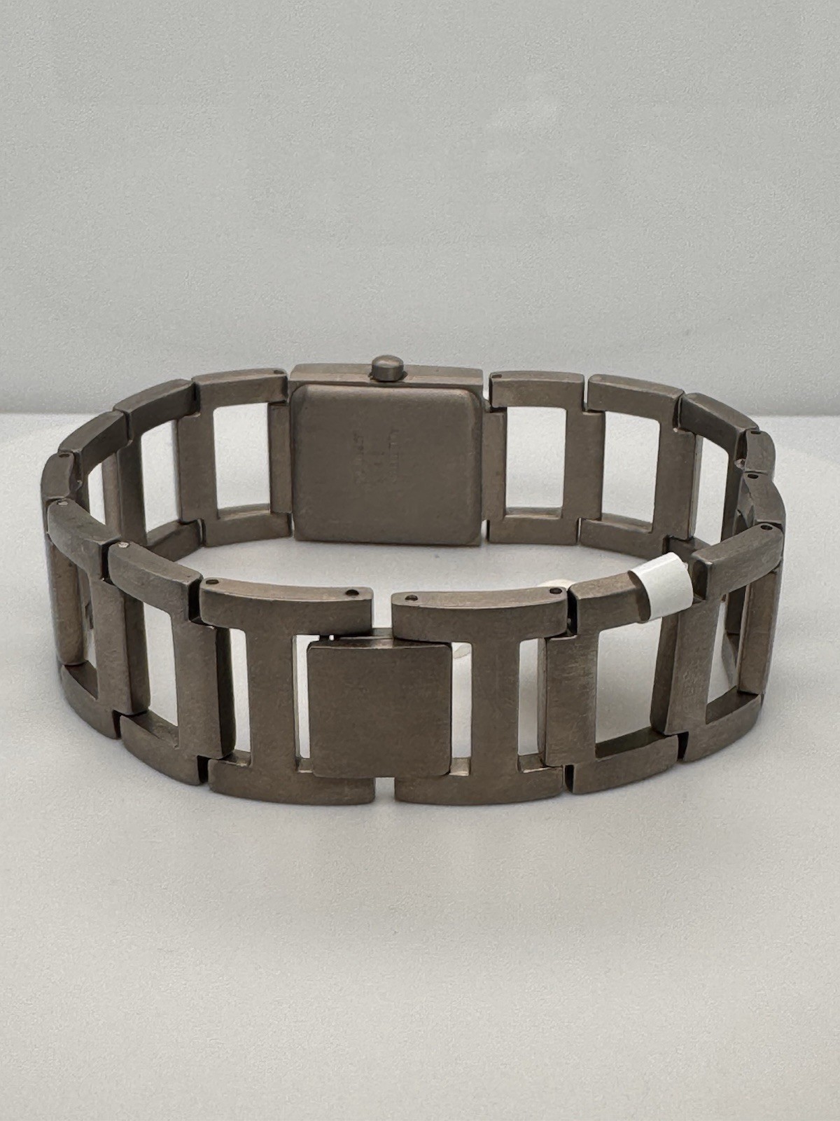 Boccia Square Titanium White Dial Hollow Bracelet Ladies Watch