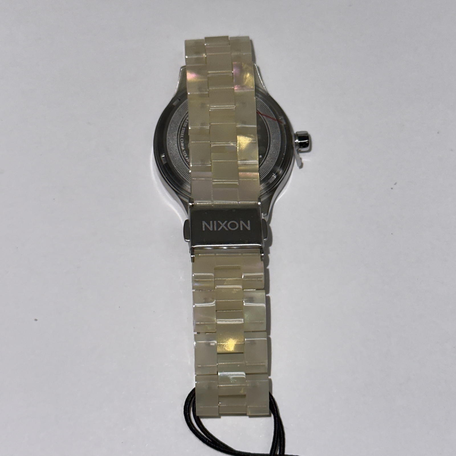 Nixon Optimist Acetate Watch Silver Clear One Size New