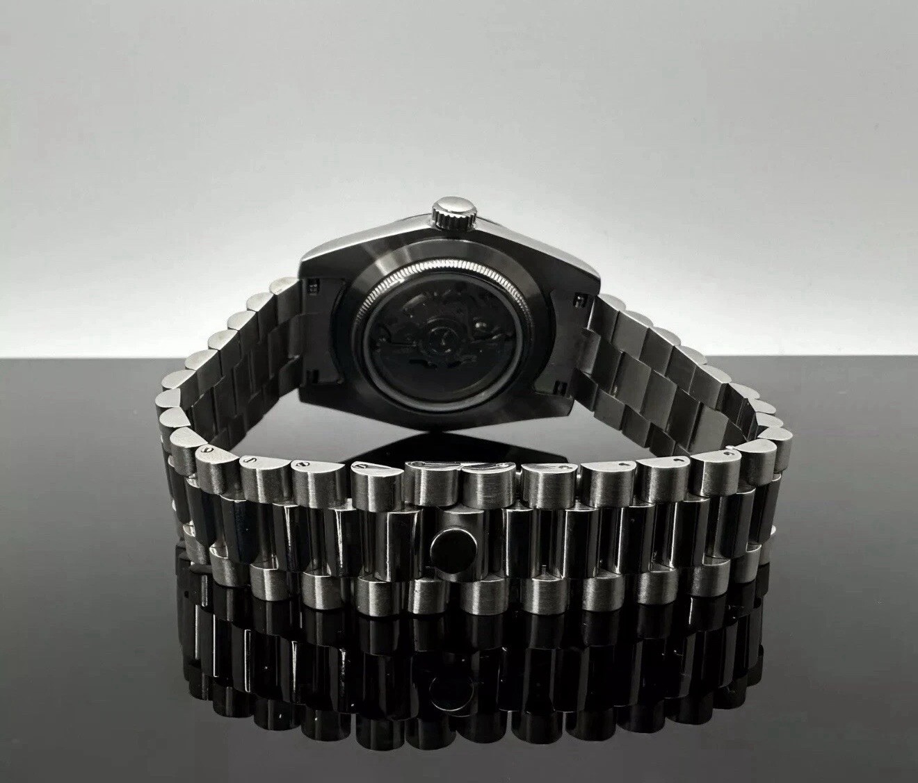 Custom 39mm “Puzzles” DJ Silver Mod Watch Gemstone Markers NH35 Automatic