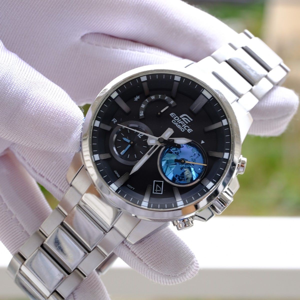 CASIO EDIFICE EQB 600D 1A2JF Chronograph Watch Excellent Condition
