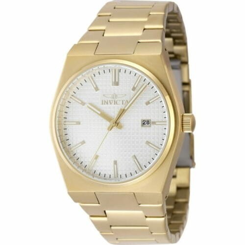 INVICTA Speedway Men 40mm Stainless Steel Gold Silver dial PC32 Quartz 48400