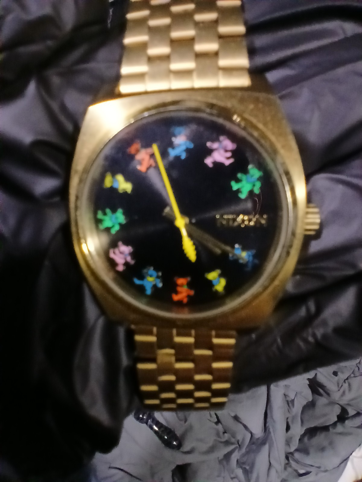 nixon dancing bears grateful dead watch stainless steel back lettering perfect c