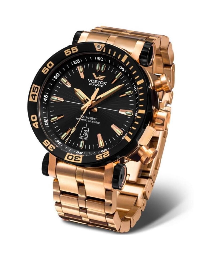 VOSTOK EUROPE Men Analog Automatic Casual Watch Classic Dress Golden Dial Waterp