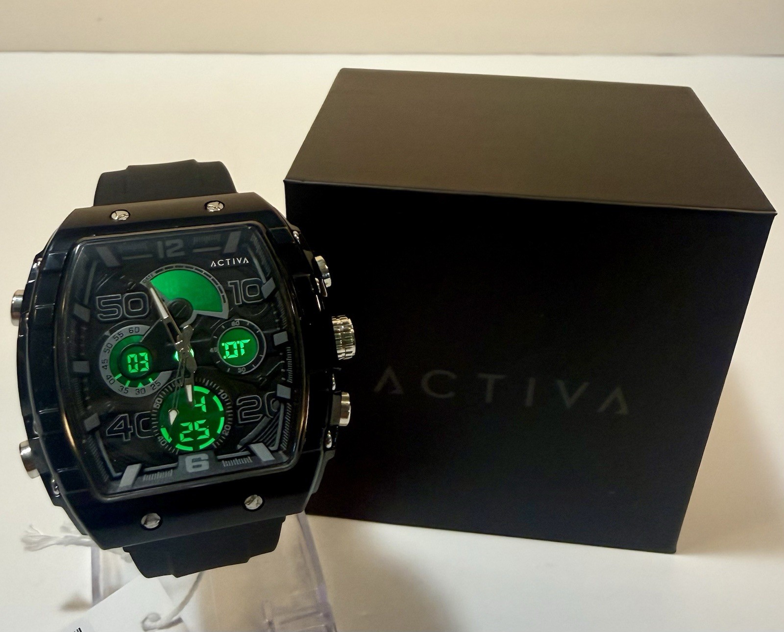 ACTIVA BY INVICTA DIGITAL ESSENTIALS BLACK MEN 45MM CHRONO ALARM ACW8109-001