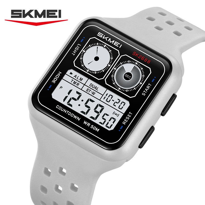 SKMEI Men Digital Watch Countdown Electronic Wristwatch Student Boys Alarm Watch