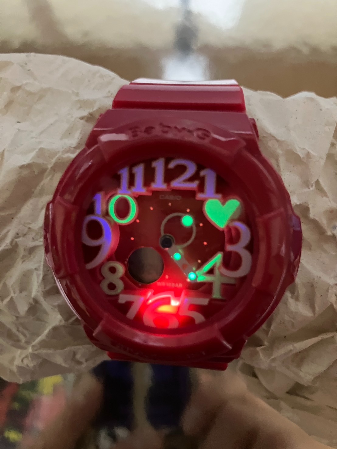 CASIO BABY-G BGA-130 Watch Used. like mark on the dial from the beginning.