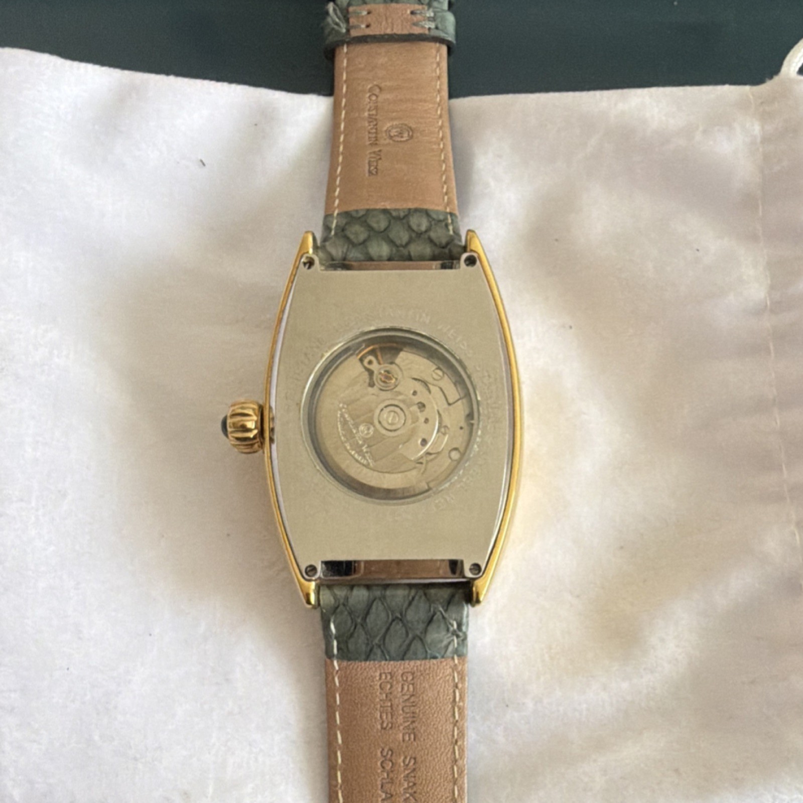 Constantin Weisz Pegasus Automatic 35 Jewels Tonneau Multicolor Dial Green