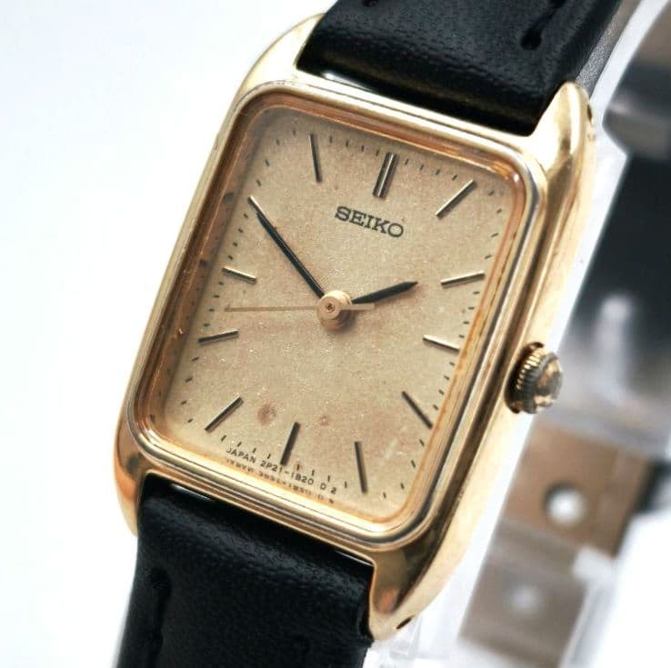SEIKO Square Watch Quartz 2P21-5D9A Ladies wrist 15.0cm/5.9in No Accessories