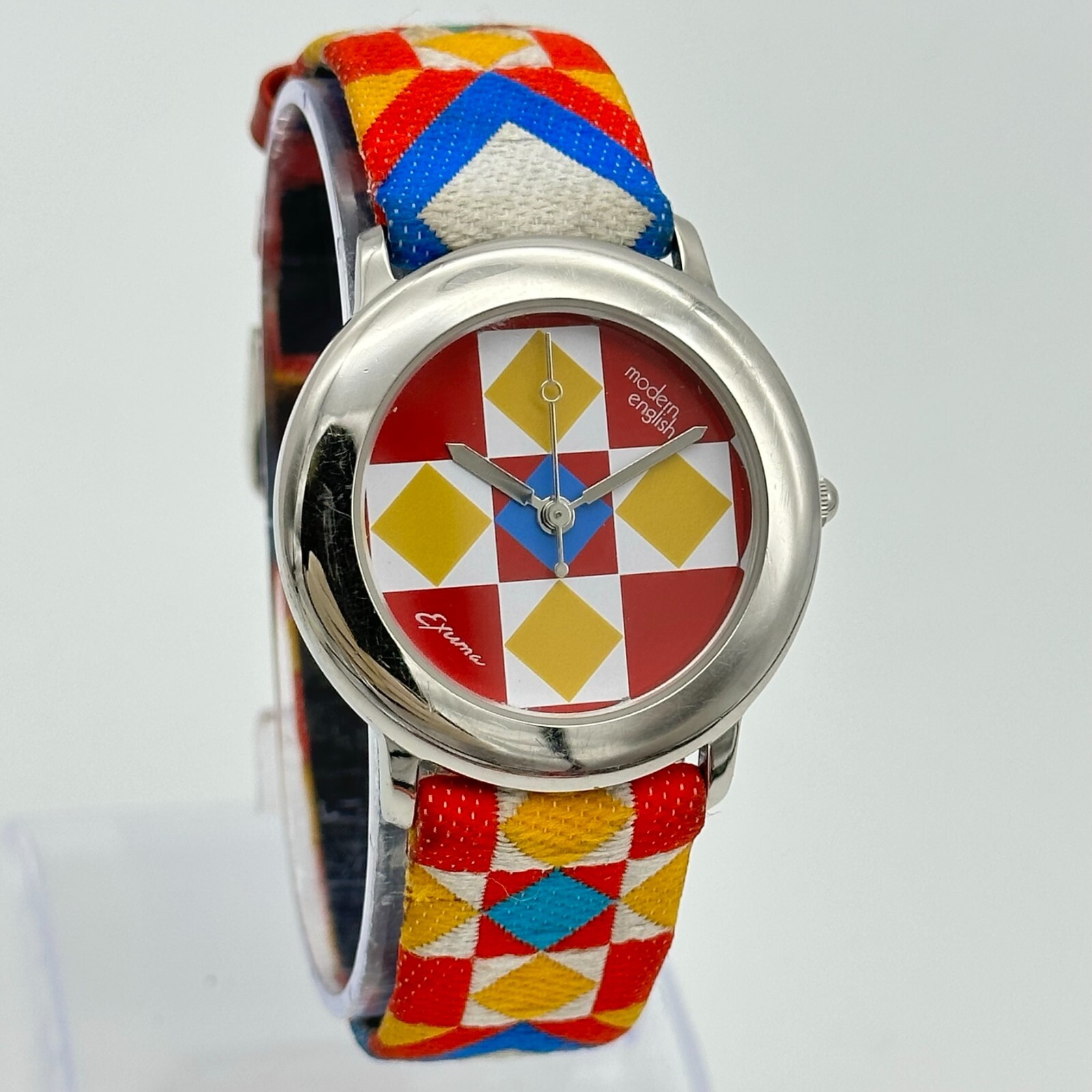 Women’s MODERN ENGLISH Southwest Red & Multicolor Silver Tone Watch, 34mm, Runs
