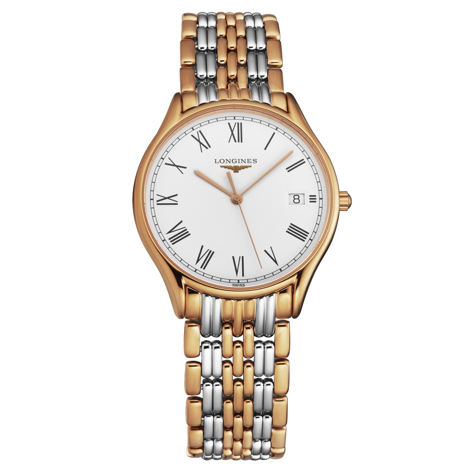 Longines Women’s ‘Lyre’ White Dial SS & RG PVD Bracelet Automatic L4.359.1.11.7
