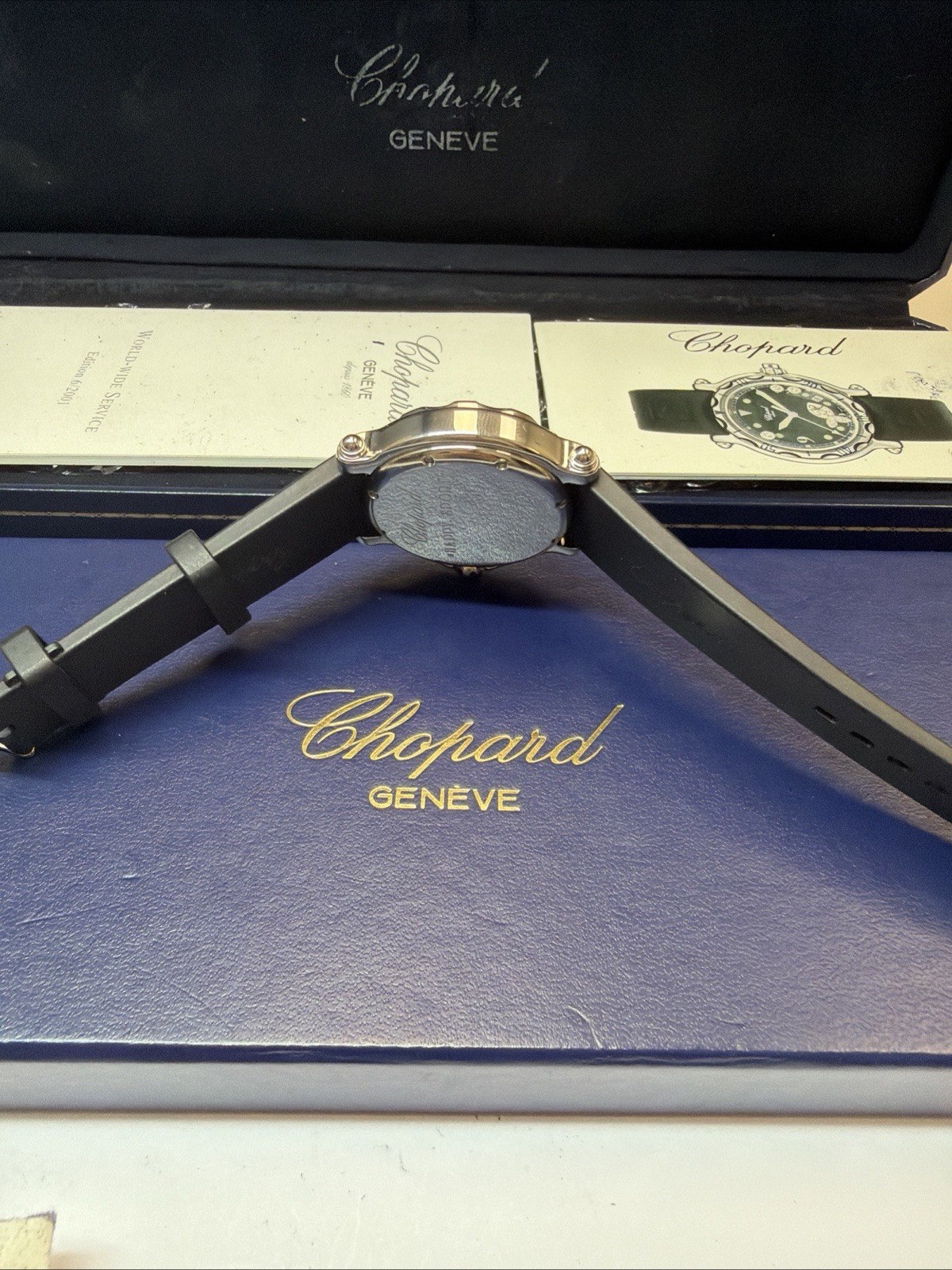 Chopard Happy Fish 38mm Quartz Diamond Stainless Steel Black Dial 28/8347-8