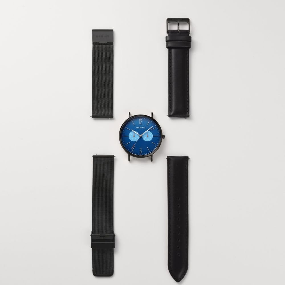 BERING Changes Ocean Forest Japan Limited Watch Blue Dial 2 Straps 14240-427